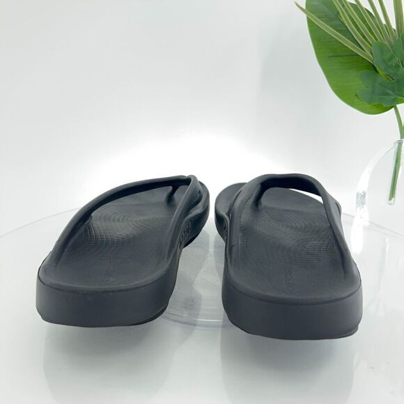 Oofos Men's OOlala Sandal Size 11 Recovery Sport Slide Thong Black - Picture 5 of 14